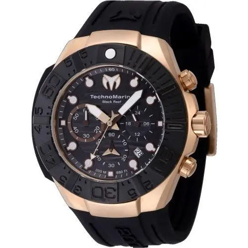 Technomarine Men`s TM-523011 Reef Quartz Chronograph Black Dial Watch