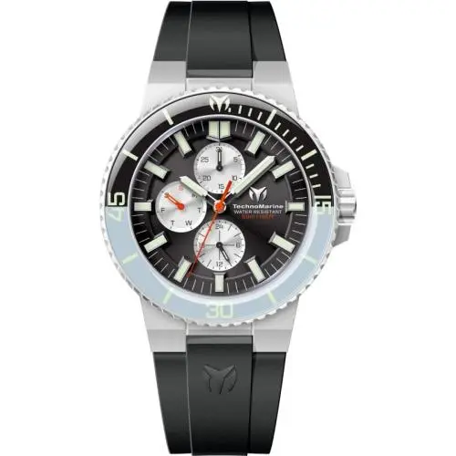 Technomarine La Pelagia Men 43.00mm SS Steel Black+silver Dial VH67 Quartz