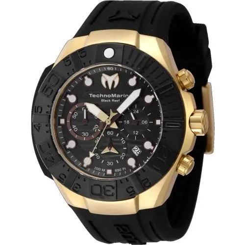Technomarine Men`s TM-523012 Reef Quartz Chronograph Black Dial Watch