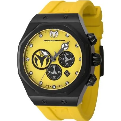 Technomarine Men`s TM-523002 Reef Quartz Black Yellow Dial Watch