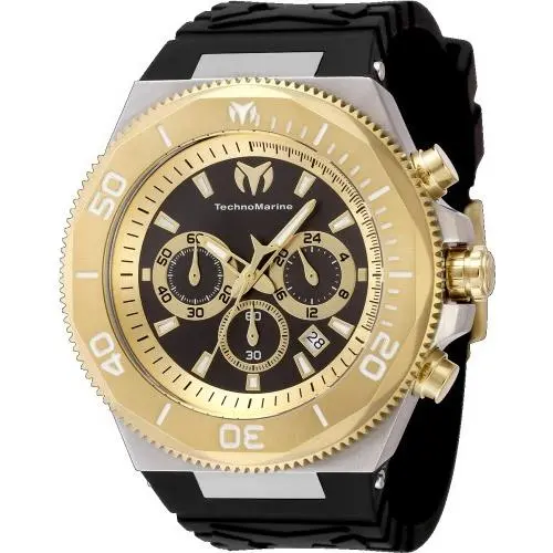 Technomarine Men`s TM-224018 Manta Quartz Gold Black Dial Watch