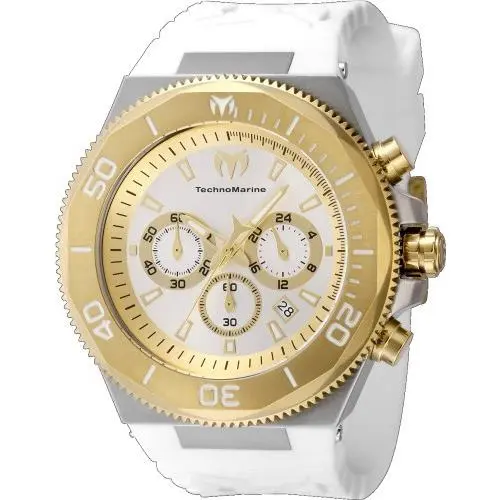 Technomarine Men`s TM-224016 Manta Quartz Chronograph Silver Gold