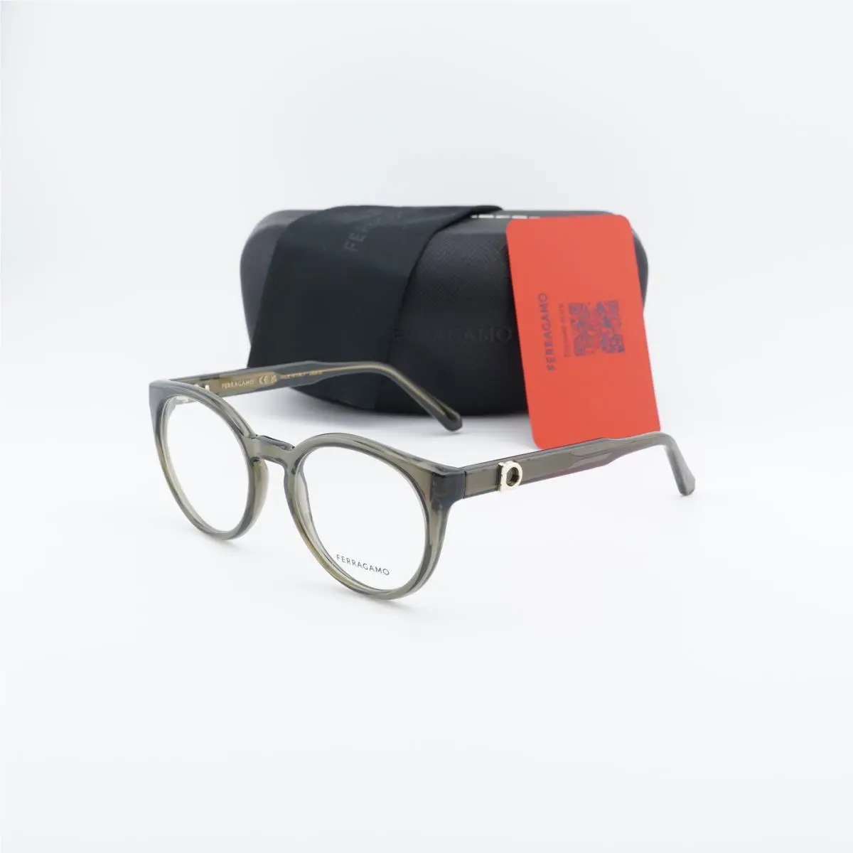 Salvatore Ferragamo SF3032E 320 Transparent Khaki 51mm Eyeglasses