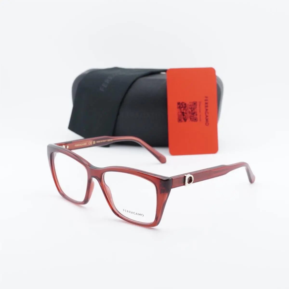 Salvatore Ferragamo SF3030E 616 Transparent Red 54mm Eyeglasses