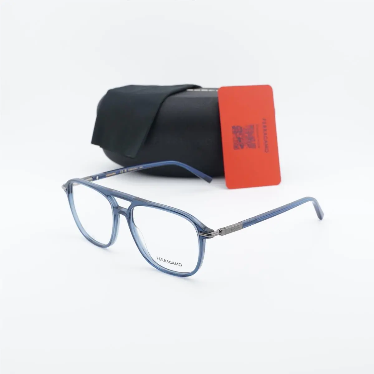 Salvatore Ferragamo SF3006 432 Transparent Blue 56mm Eyeglasses