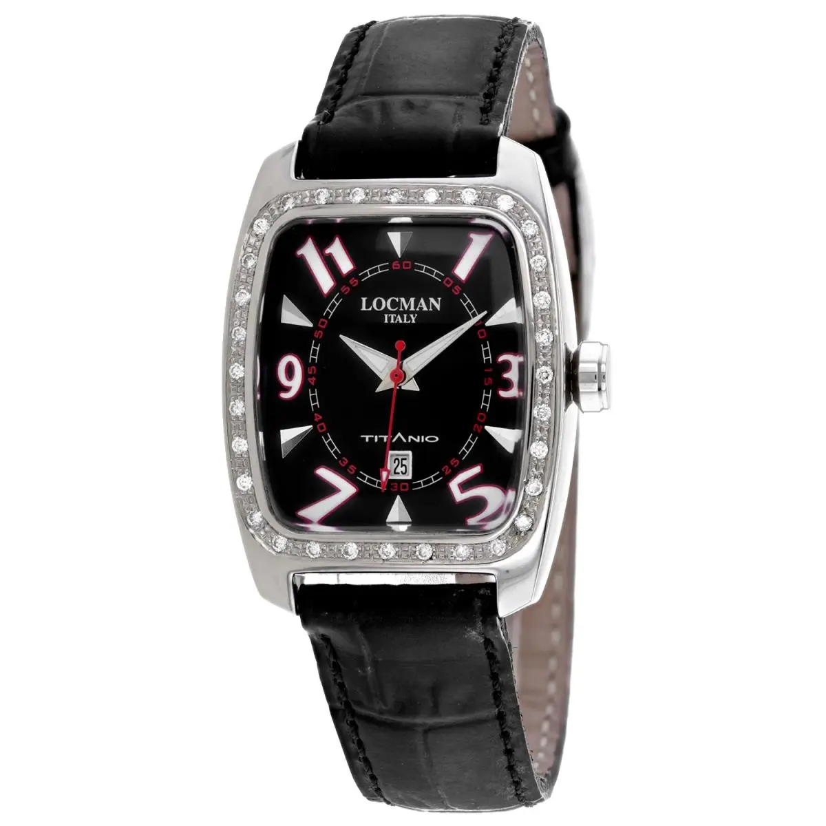 Locman Women`s Titanio Black Dial Watch - 483RDK2D/BK