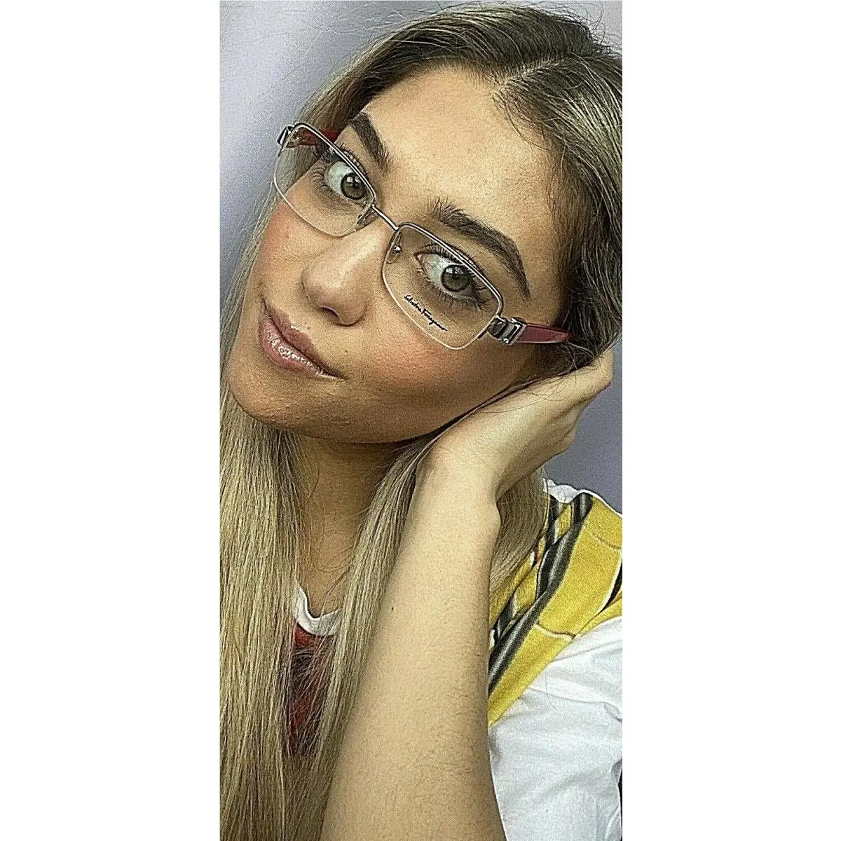 Salvatore Ferragamo SF2112 718 53mm Women`s Gold Eyeglasses Frame Iii