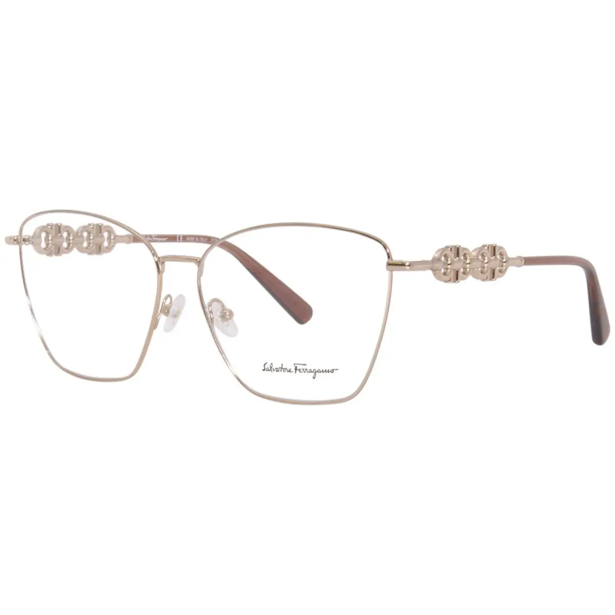 Salvatore Ferragamo SF2217 688 Eyeglasses Frame Women`s Rose Gold Full Rim 57mm