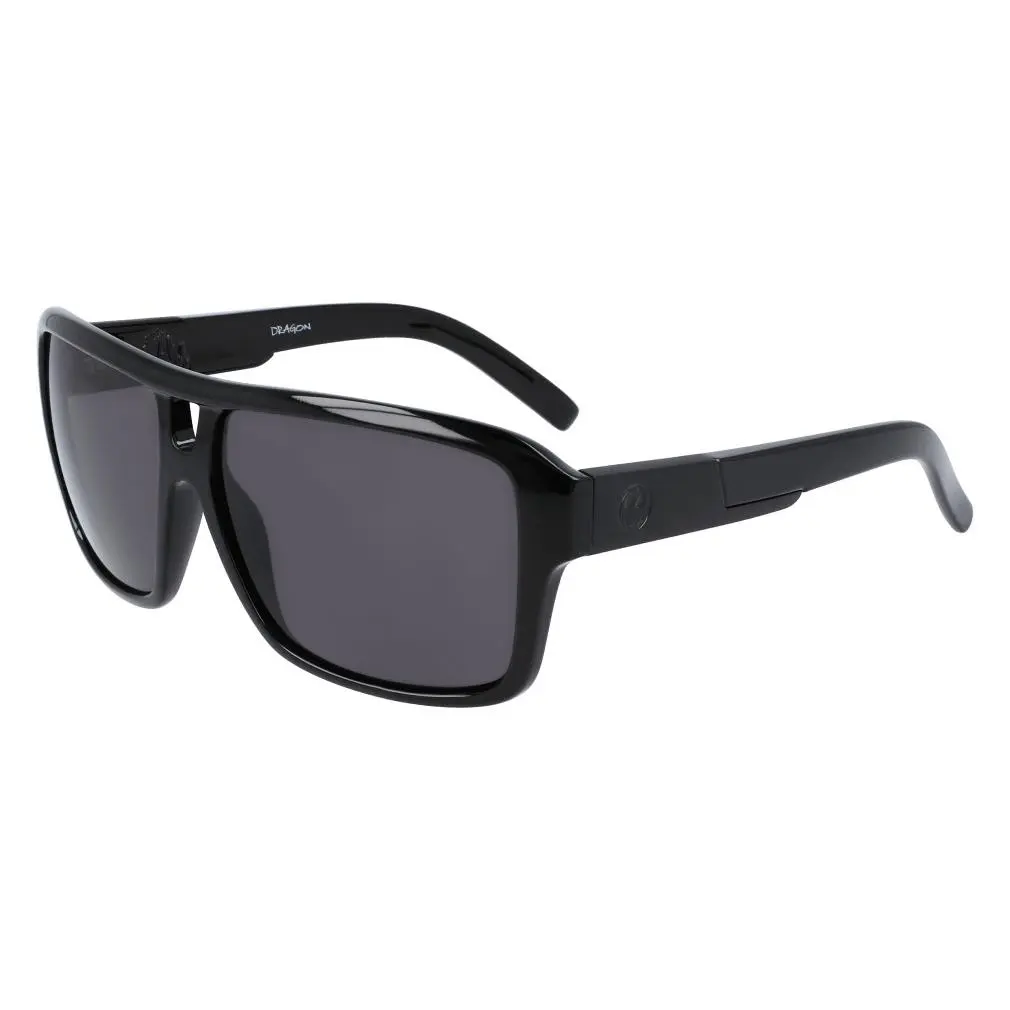 Dragon Alliance Mens The Jam Ll Polar Shiny Black/ll Smoke Polar Lens Sunglasses - SHINY BLACK / LL SMOKE POLAR, Frame: As shown