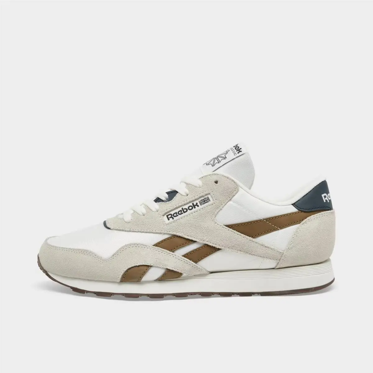 Men`s Reebok Classic Nylon Casual Shoes Chalk/utility Brown/beige ID9870 170