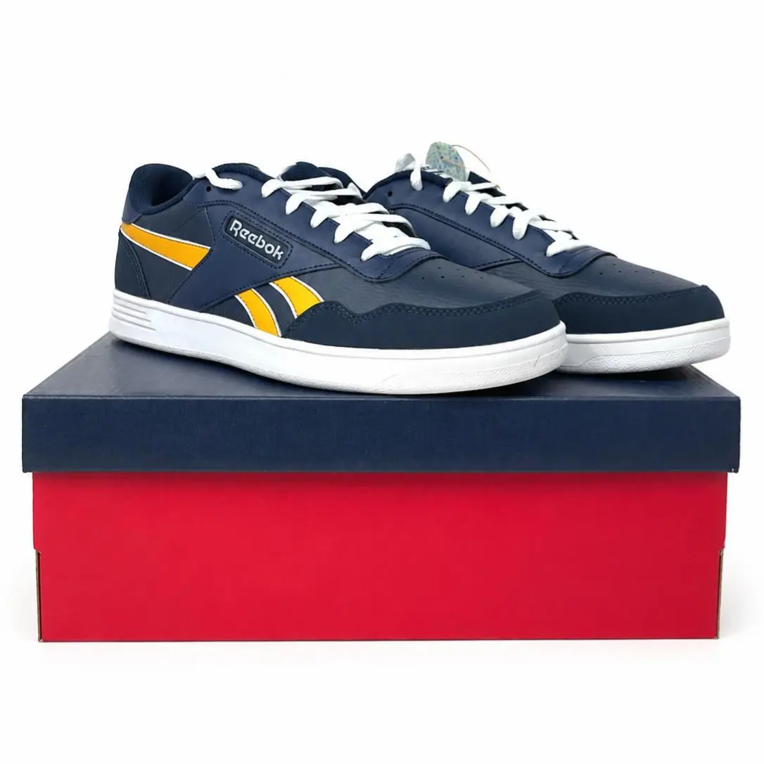 Reebok Court Advance 100034031 Navy Gold Unisex Sneakers Tennis Casual Shoes - Blue