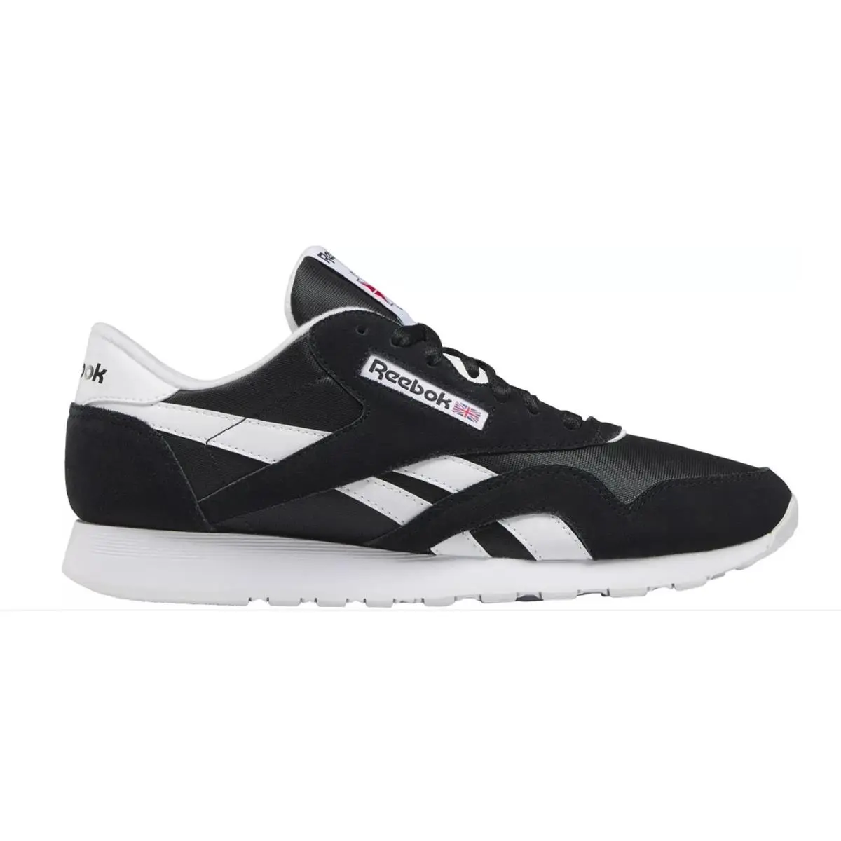 Men`s Reebok Classic Nylon 100009276 Running Shoes Black White