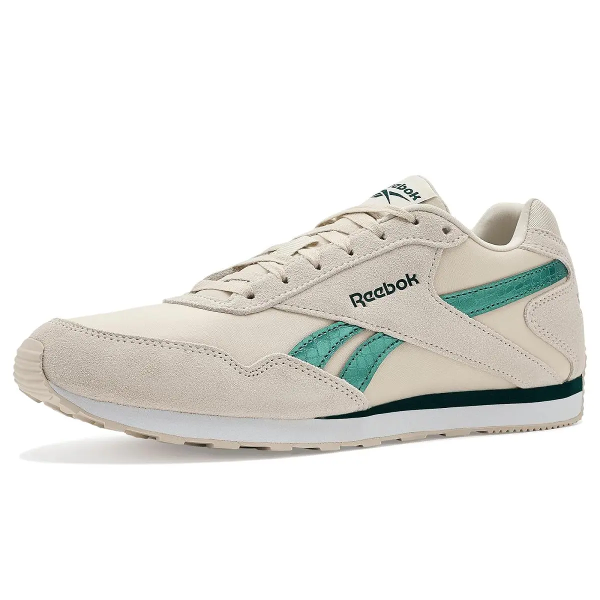 Woman`s Sneakers Athletic Shoes Reebok Lifestyle Glide Low - Alabaster/Metal Green/Footwear White