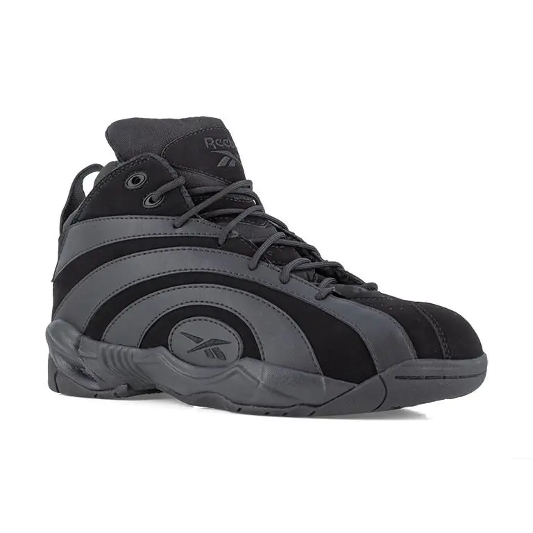 Reebok Work Shoes Men RB9000 Composite Toe High Top Slip Resistant Black