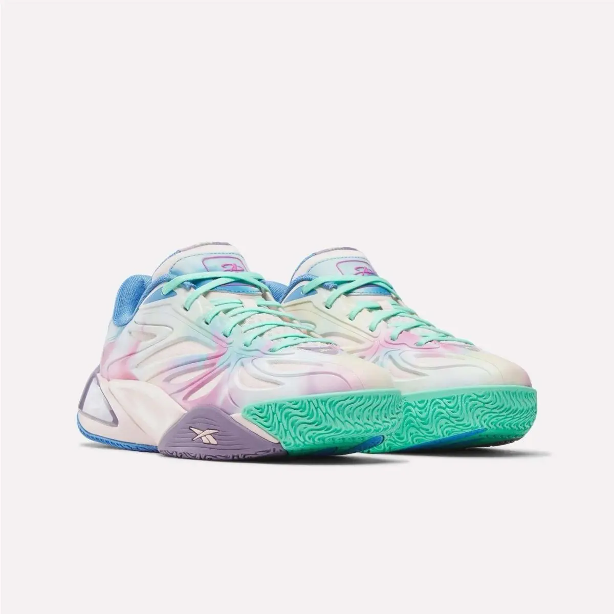 Reebok Reebook Angel Reese 1 Basketball Shoes Aqua/purpe/blue