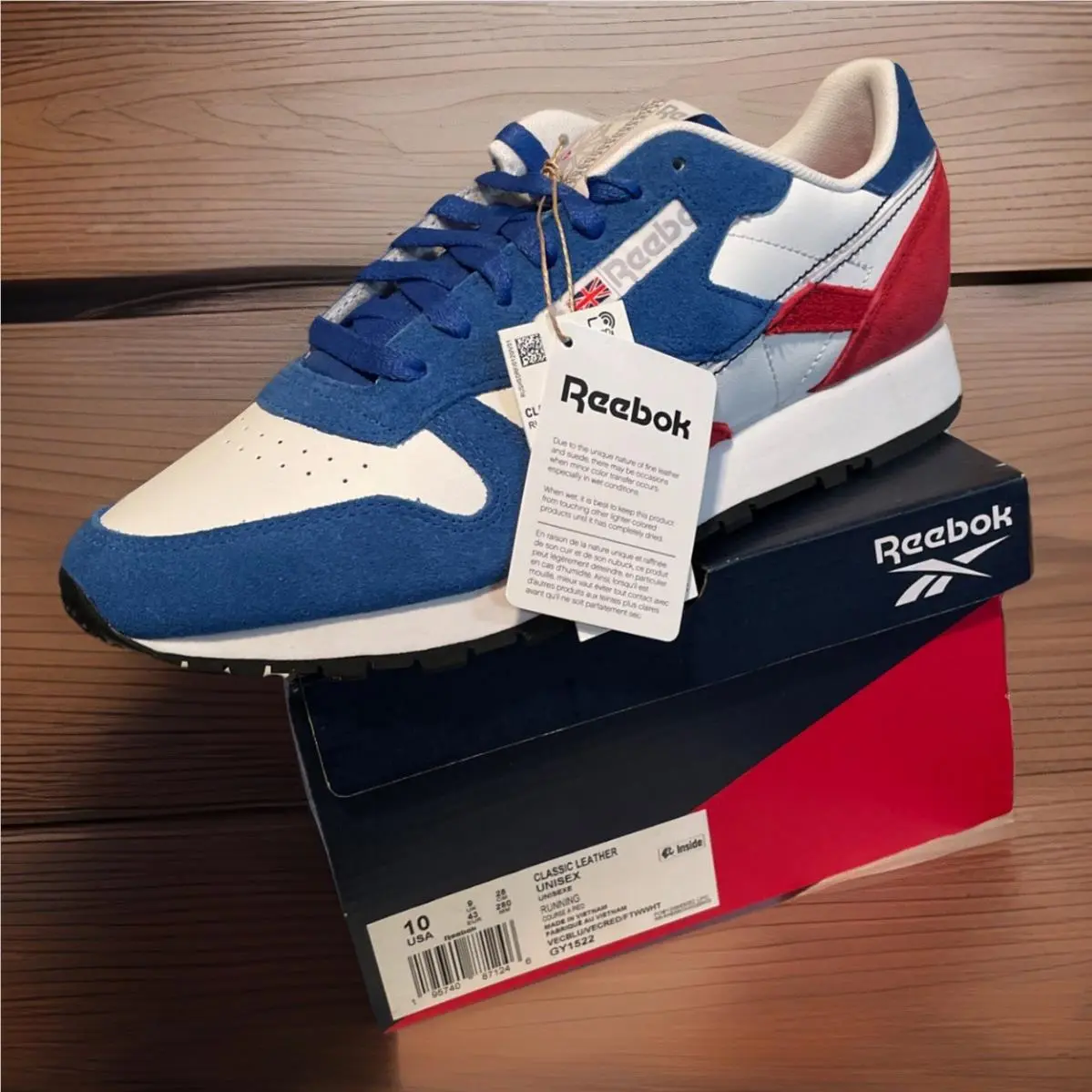 Reebok shoes - Reebok Classic Leather - Classic Leather - GY1522 - White Blue Red (UPC: 0195740871246) 8