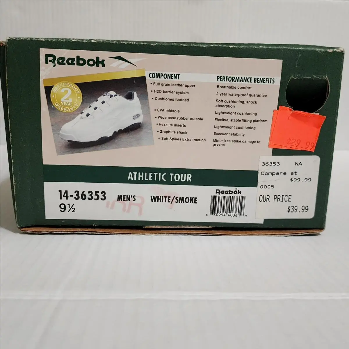 Reebok shoes - Reebok Athletic Tour Golf Series - 14-36353 - White (UPC: 630994403619) 0