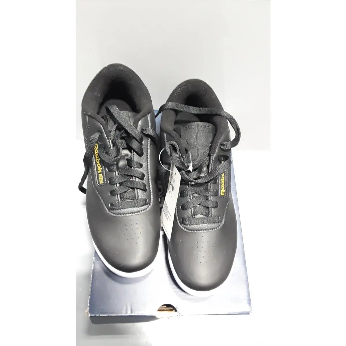 Reebok Princess Women 6.5 Shoes Black/white/gol MetS7754