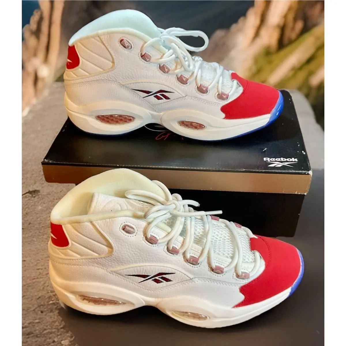 Reebok Question Mid Red Toe 25th Anniversary FY1018 Sz 11.5