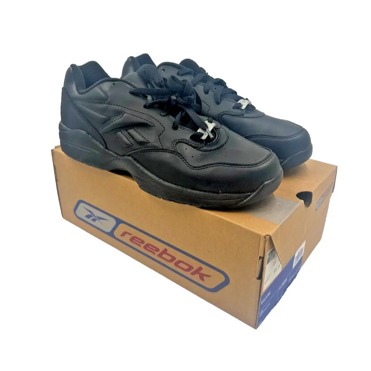 Reebok Men`s Aura Walking Shoes Sneakers Tennis Black 11.5 11 1/2 11-38986