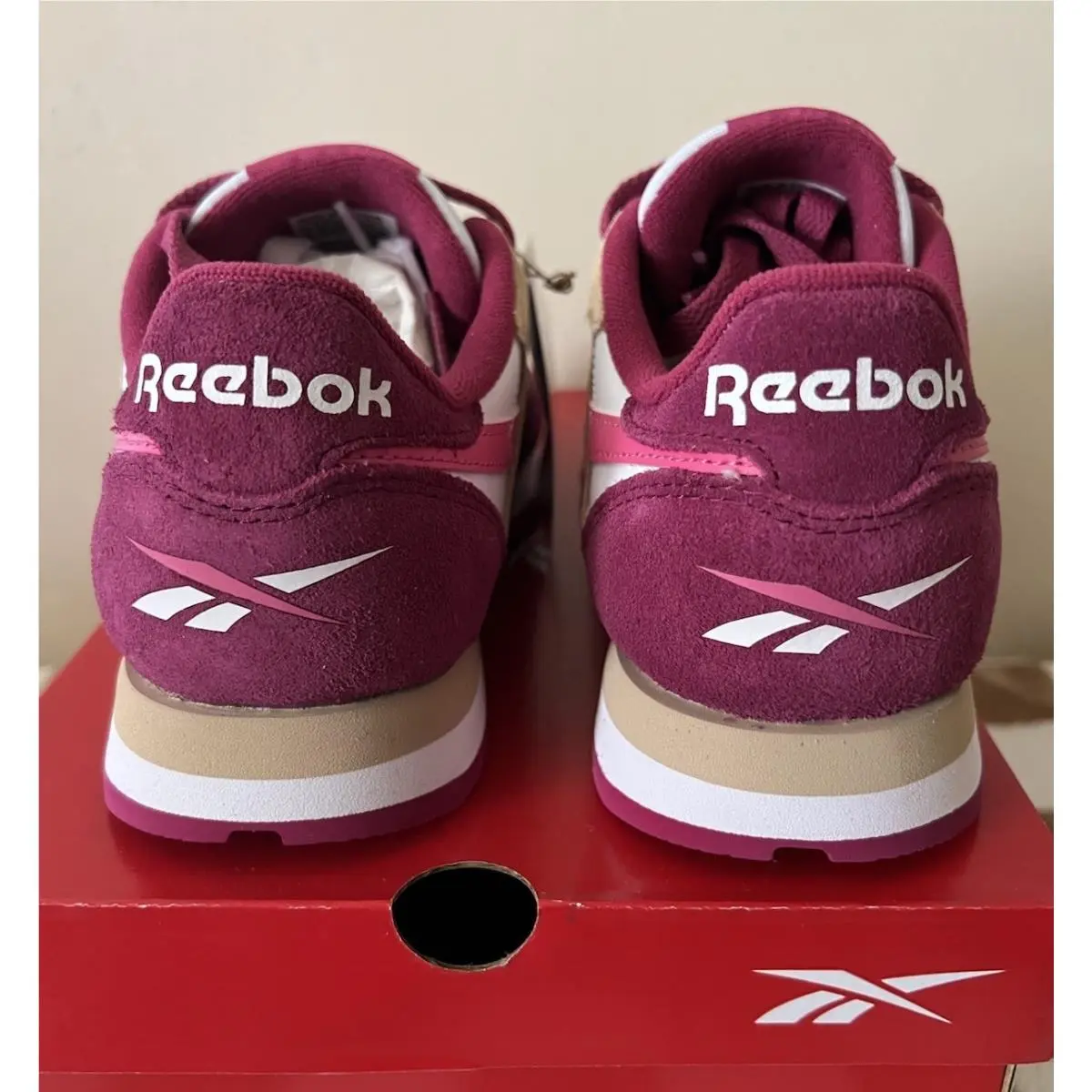 Reebok shoes - Reebok Classic Leather - Classic Leather - 100209 566 - White/Pink/Berry 9