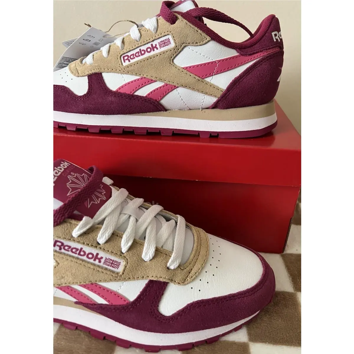 Reebok shoes - Reebok Classic Leather - Classic Leather - 100209 566 - White/Pink/Berry 2