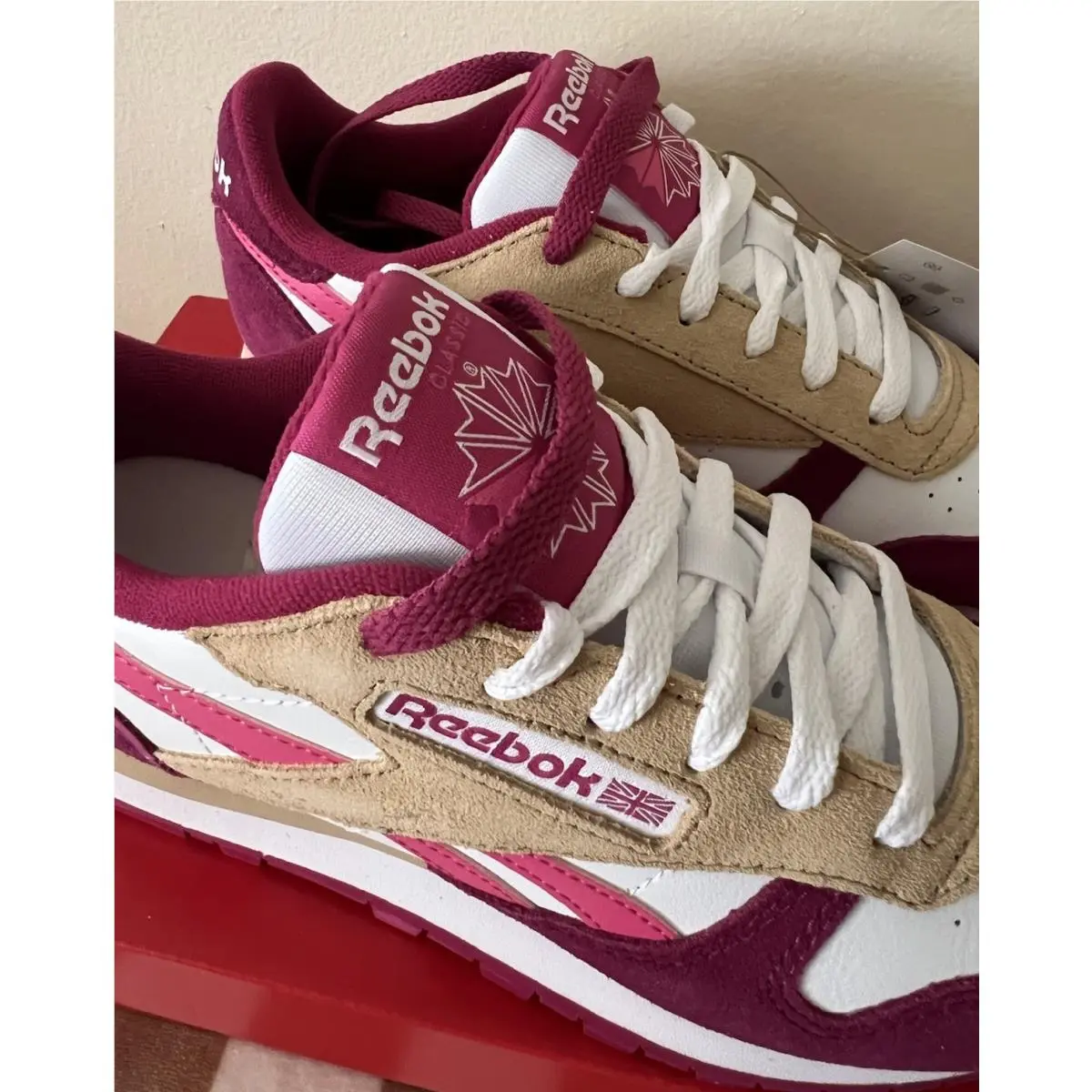Reebok shoes - Reebok Classic Leather - Classic Leather - 100209 566 - White/Pink/Berry 4