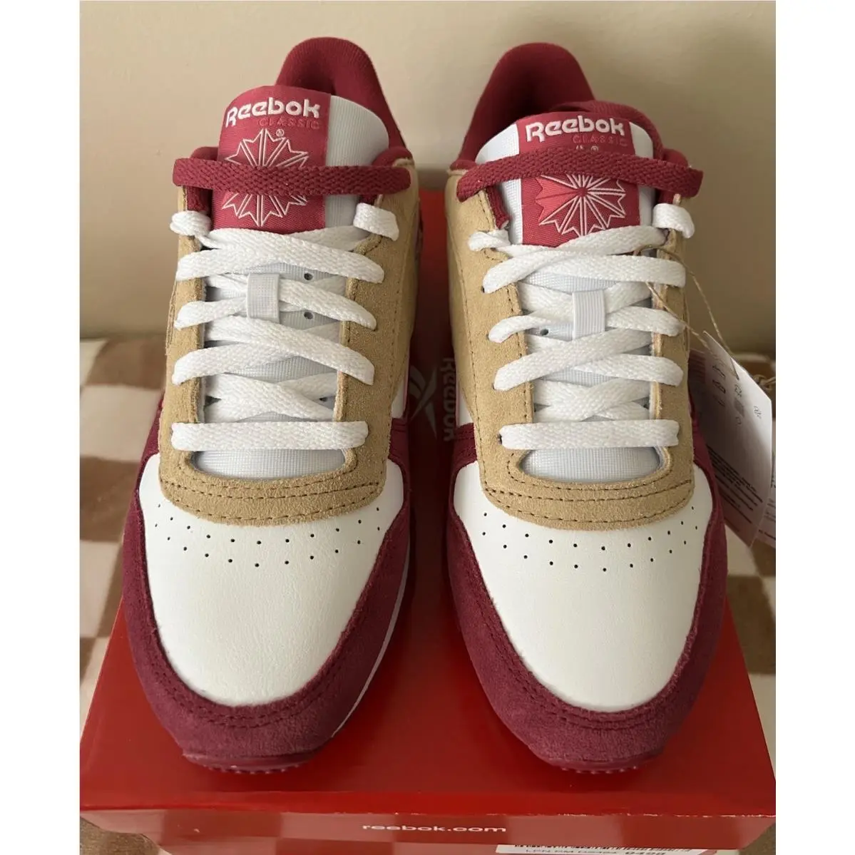 Reebok shoes - Reebok Classic Leather - Classic Leather - 100209 566 - White/Pink/Berry 6