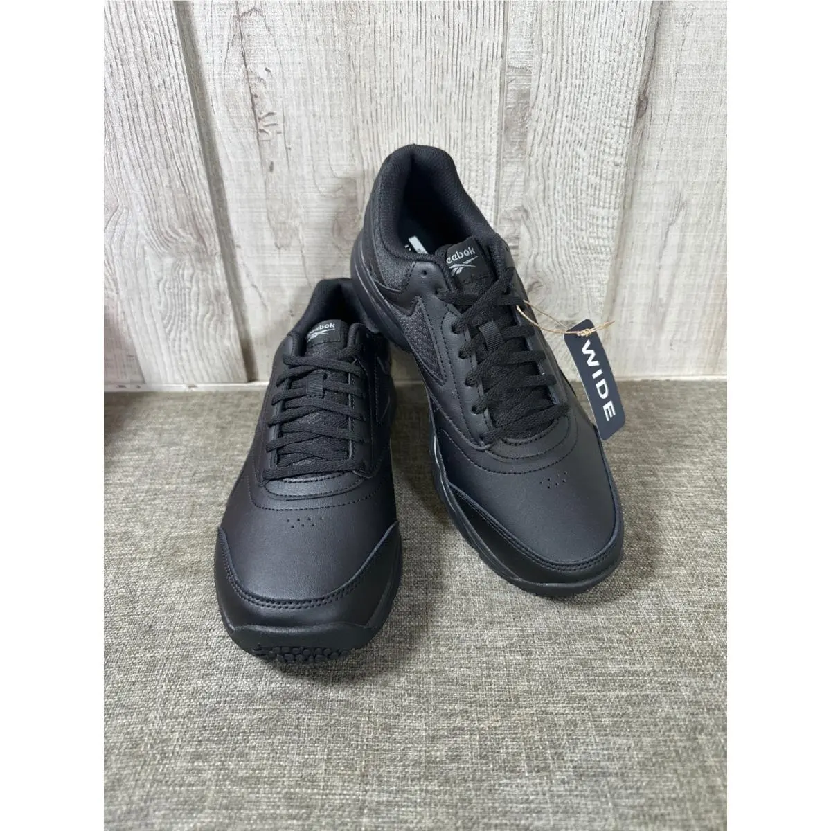 Reebok Womens Work N Cushion 4.0 Black Walking Shoes 10 Wide Slip Resistant