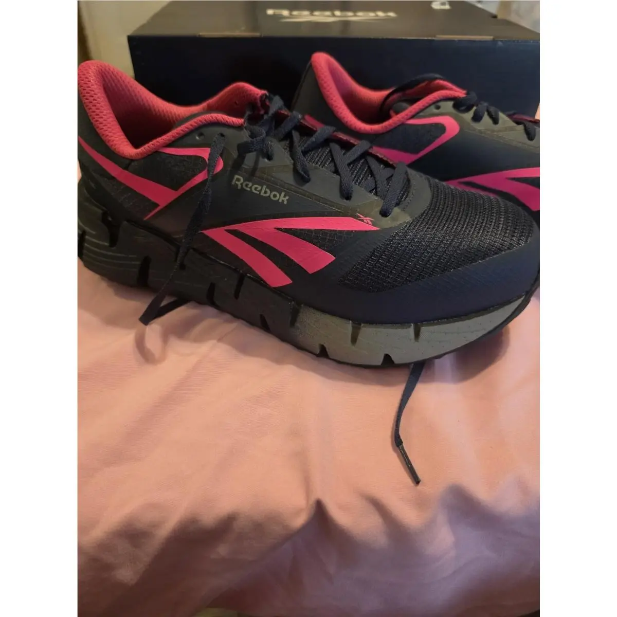 Reebok Women`s Rb309 Blue and Pink Floatzig Work Composite Toe A Blue - 11.5 M