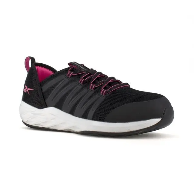 Reebok Work Women`s Astroride Steel Toe Static Dis Black and Pink - 7.5 Medium
