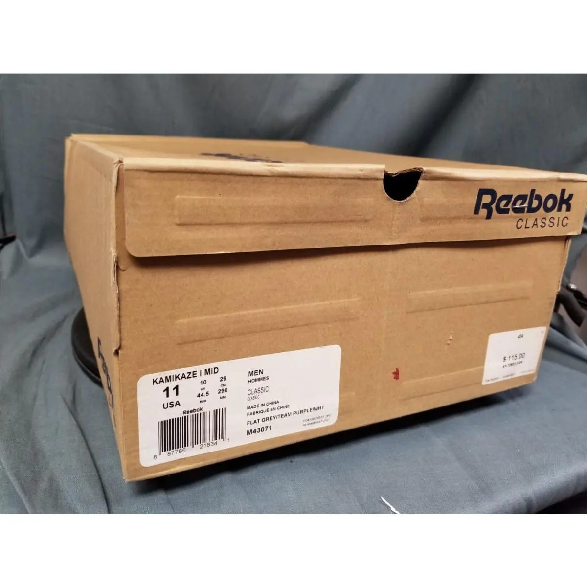 Reebok shoes - Reebok Kamikaze 1 - Kamikaze - M43071 - Flat Grey/Team Purple (UPC: 887785216341) 10