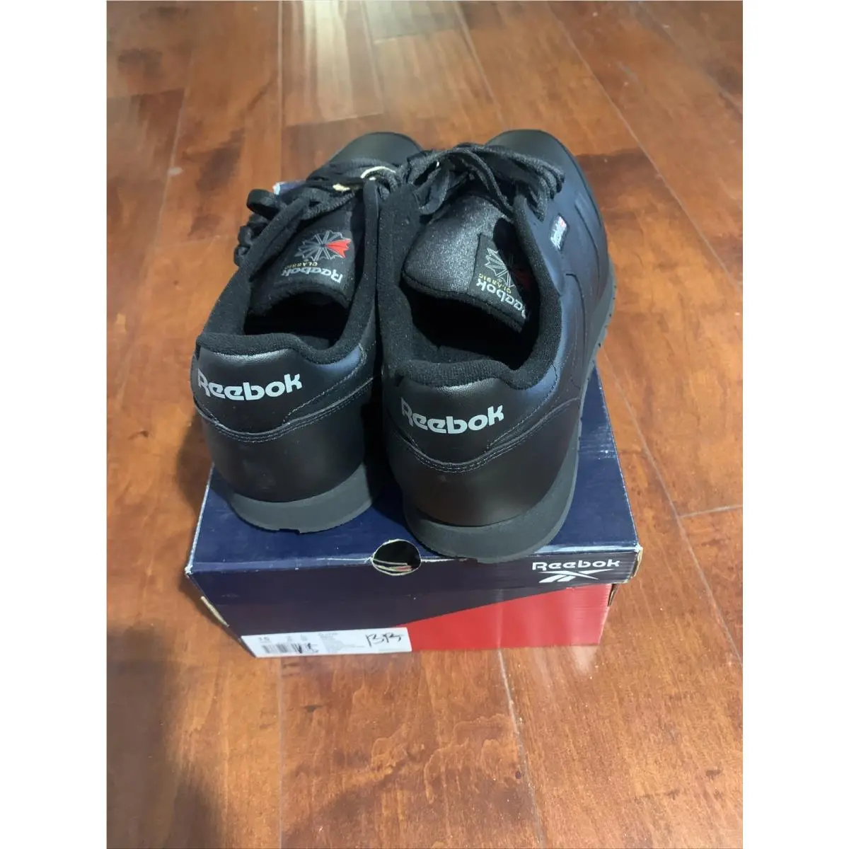 Reebok Men`s Classic Leather Running Sneaker Black Size15