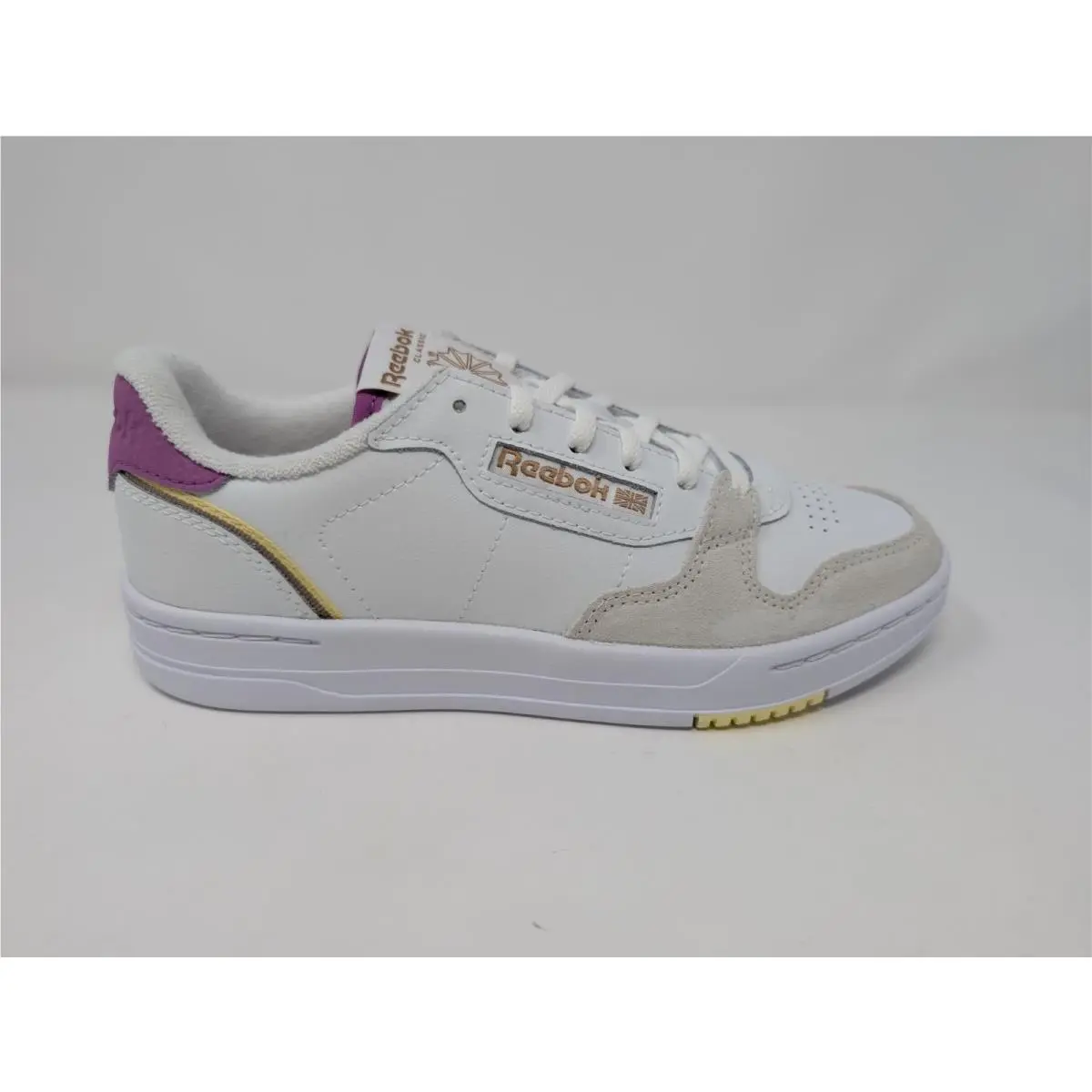 Reebok Phase Court Women`s Sneakers - Size: Women 7 - White/gray/purple