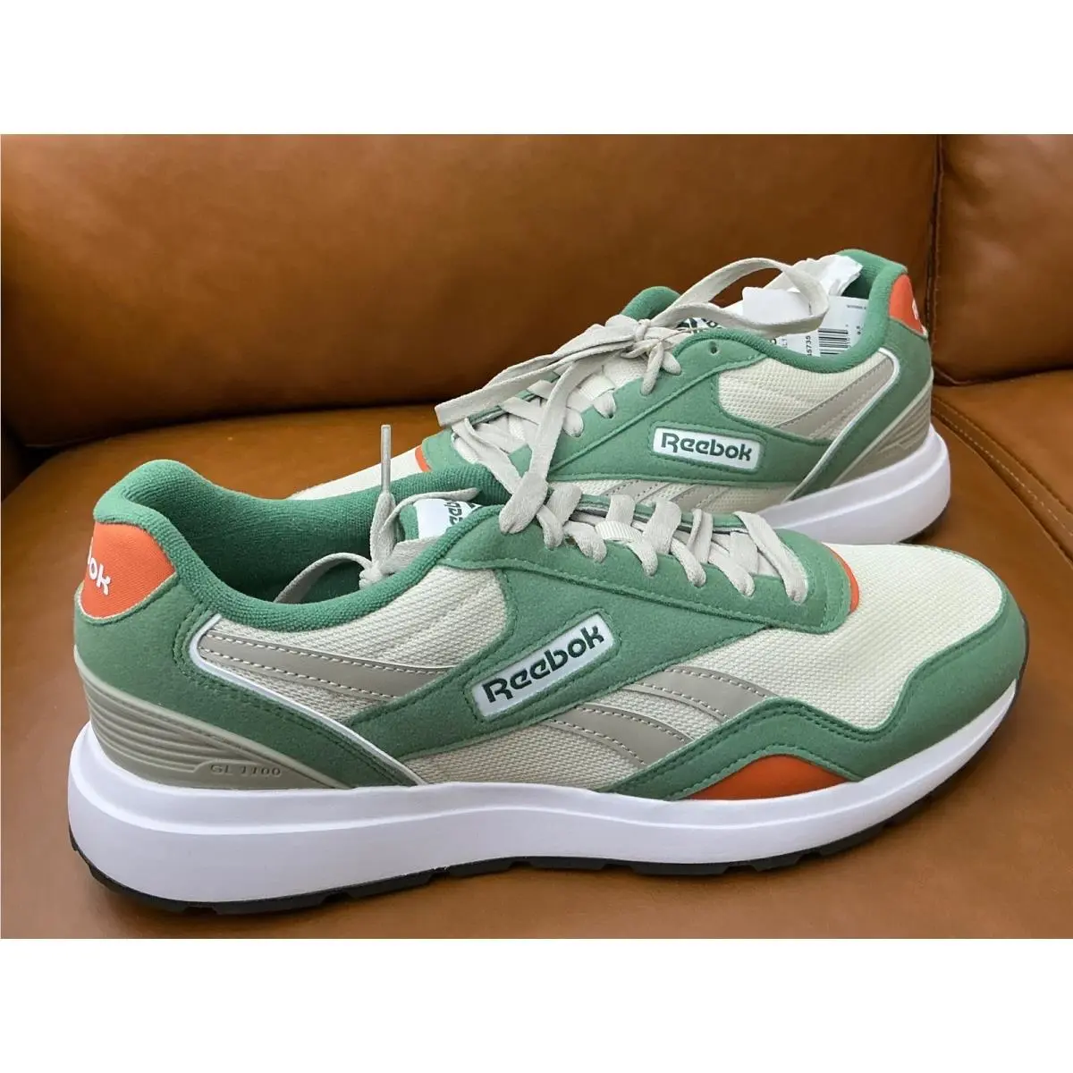 Reebok GL 1100 Running Shoes Mens 10.5 Green Grey Retro Sneakers