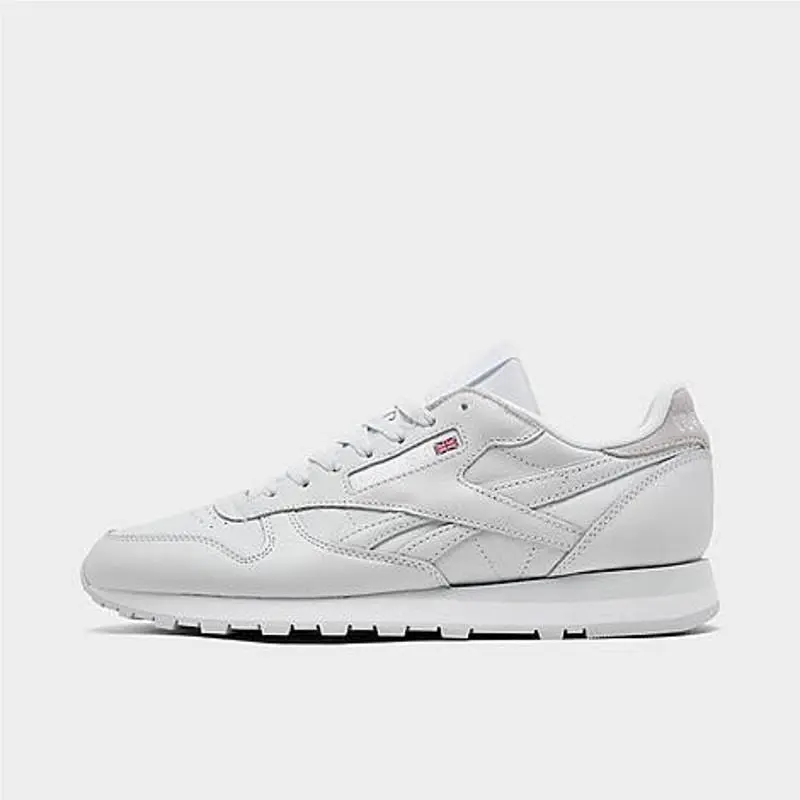 Reebok Men`s Leather Shoes in Barely Grey/barely Grey/white Size: 8