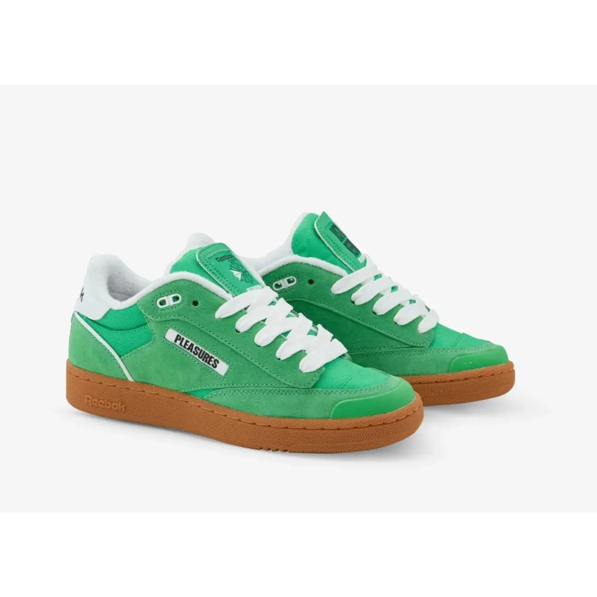 Reebok Pleasures Club C Bulc Athletic Sneaker Shoes Green Gum Men`s Size 11 M