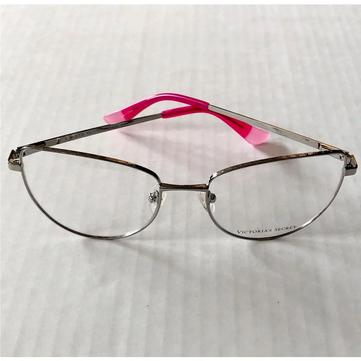 Victoria`s Secret Eyeglasses VS5002 016 Cat Eye Metal Frame Pink Tips by Victoria's Secret