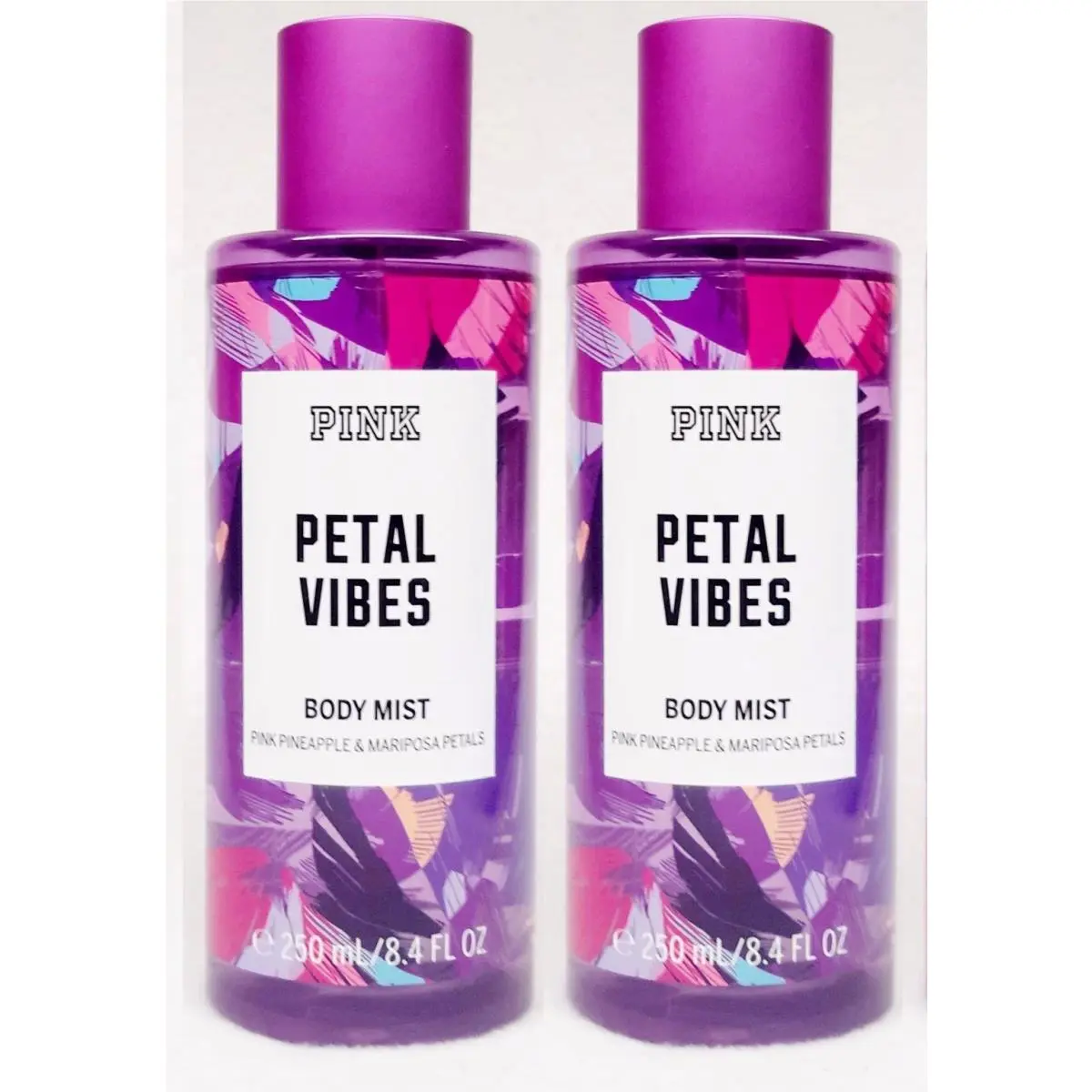 2x8.4 Oz. Victoria`s Secret Pink Petal Vibes Pineapple Fragrance Mist Body Spray