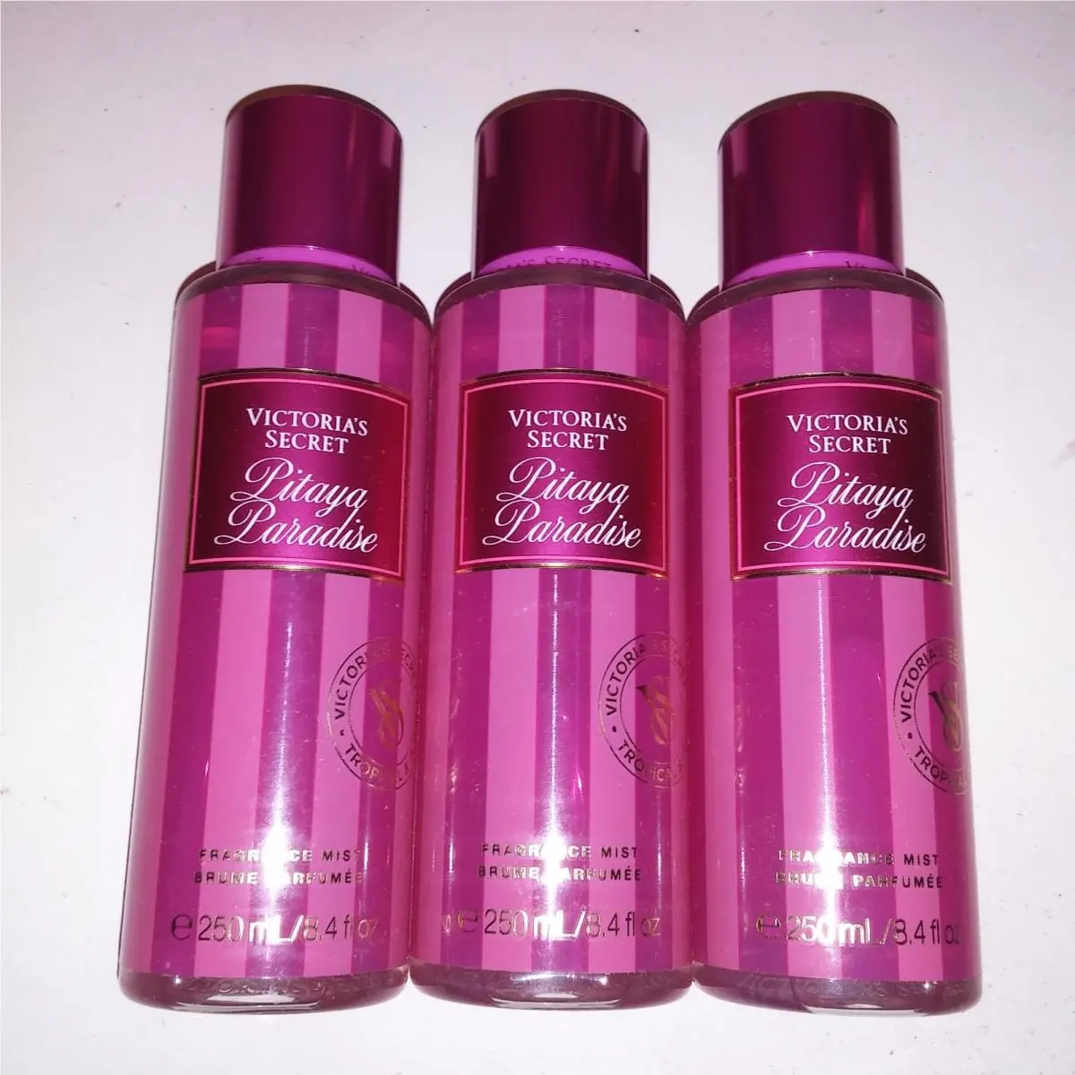 Set of 3 Victoria Secret Fragrance Mist Body Spray Pitaya Paradise Full Size