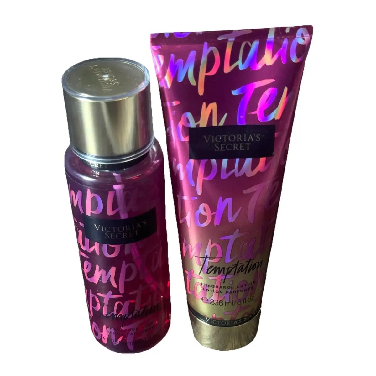 Victoria`s Secret Temptation Fragrance Mist Spray Body Lotion Set Full Size