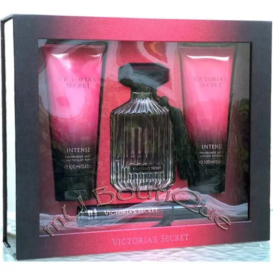Victoria`s Secret Intense Scented Edp Lotion Wash Gift Set Bundle
