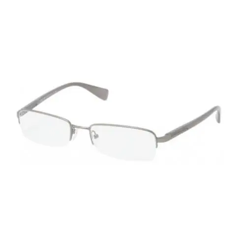 Stunning Versatile Prada Eyeglasses PR57O-7CQ1O1 Gray Pewter Glossy Finish