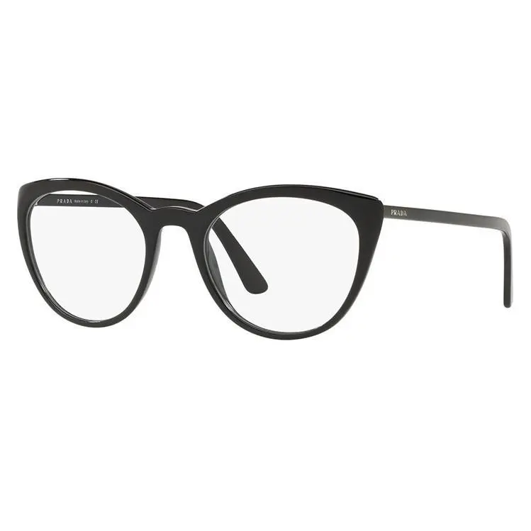 Prada Women`s Eyeglasses PR07VVF 1AB1O1 Classic Black Cat Eye