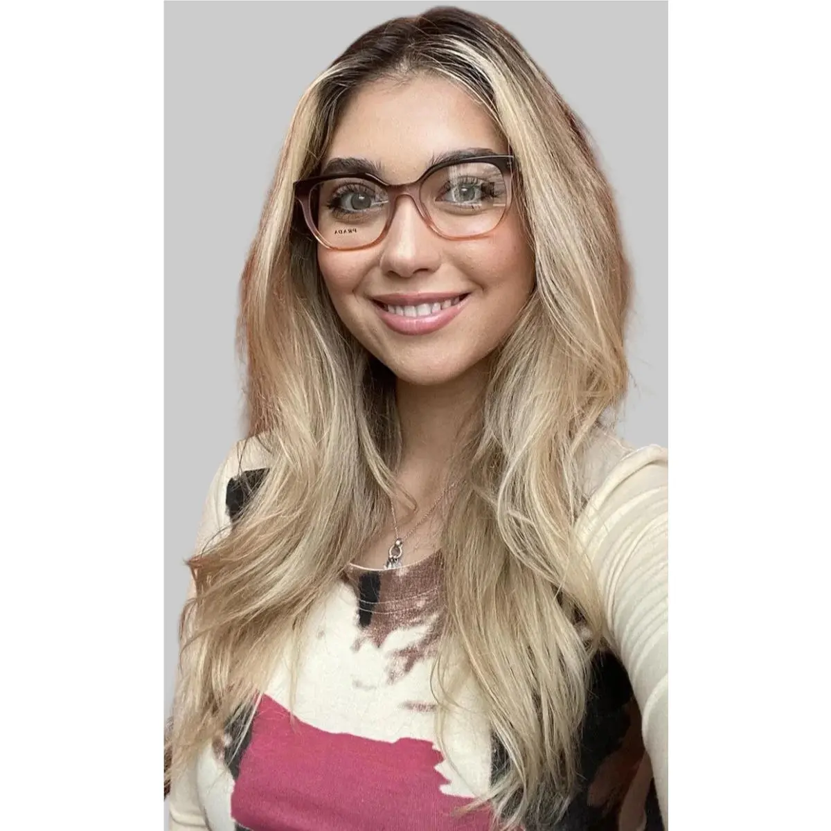 Prada Vpr 02U VX5-1O1 50mm Pink Women`s Eyeglasses Frame Italy