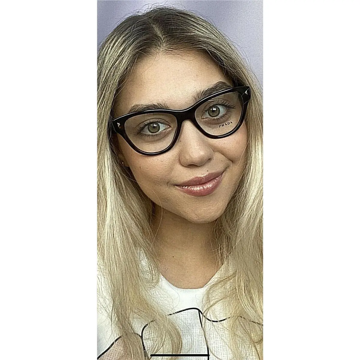 Prada Vpr 2S3 AU2-1O1 52mm Tortoise Cats Eye Women`s Eyeglasses Frame 6