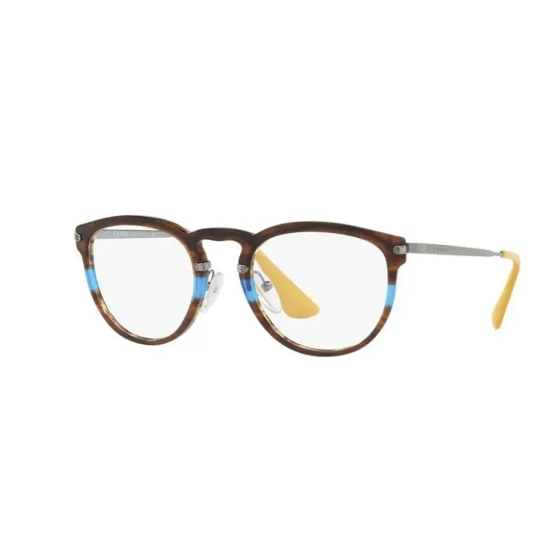 Prada Eyeglasses PR02VV 2581O1 Havana Brown with Blue