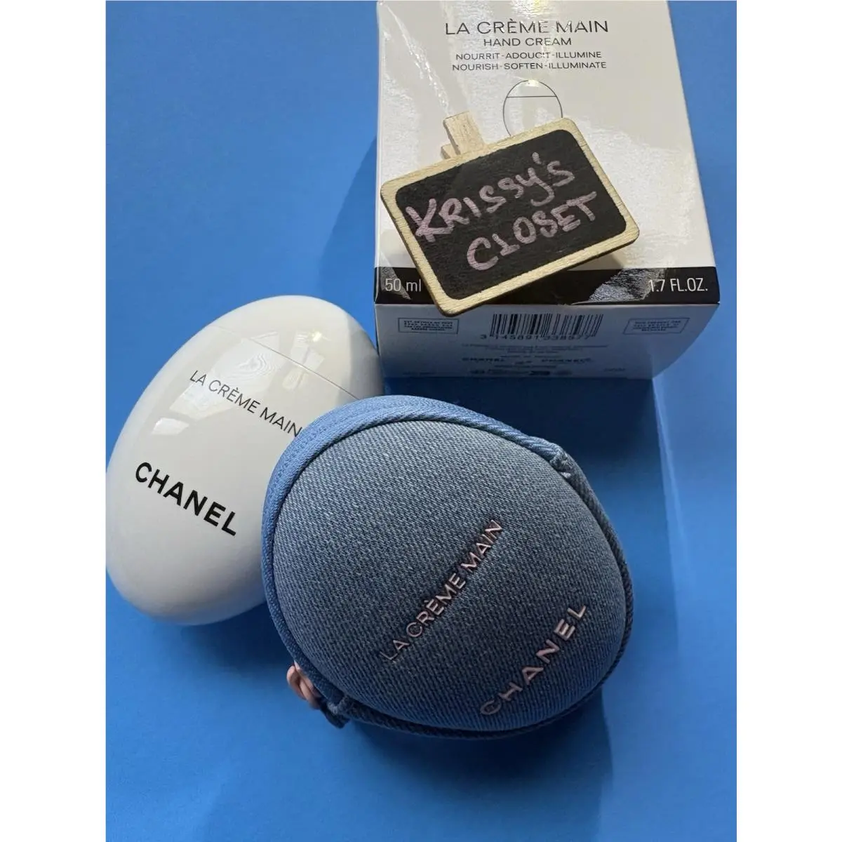 Chanel Denim le Crème Main Hand Cream In Zippered Denim Pouch Spring 2026