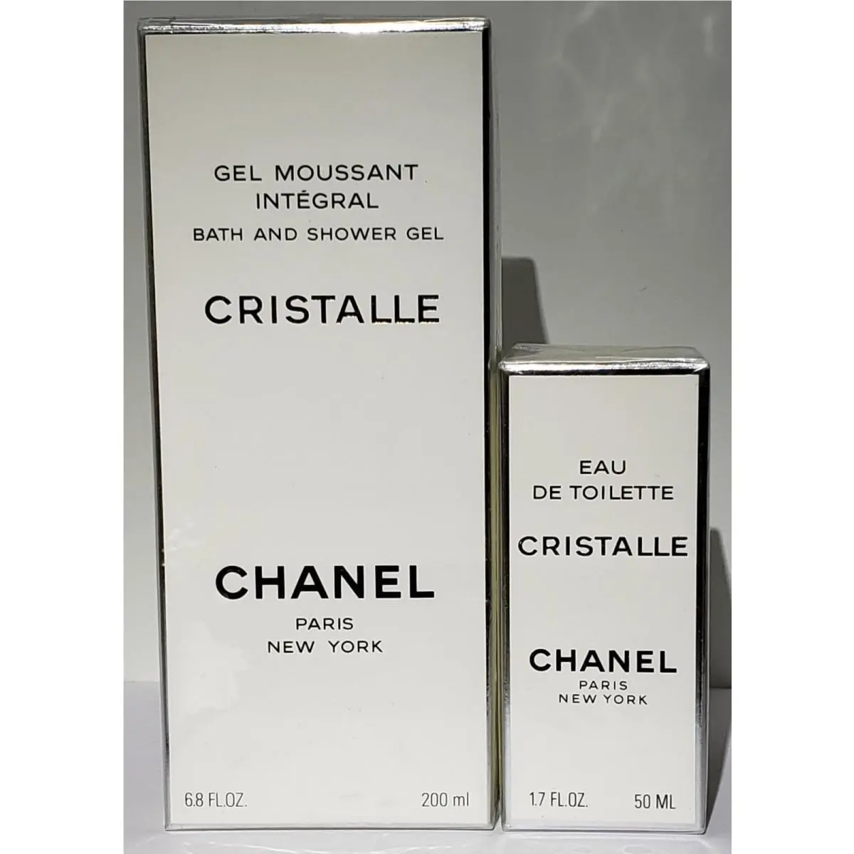 Chanel Cristalle 2PC Set: Eau de Toilette Edt 1.7oz + Bath/shr Gel 6.8oz