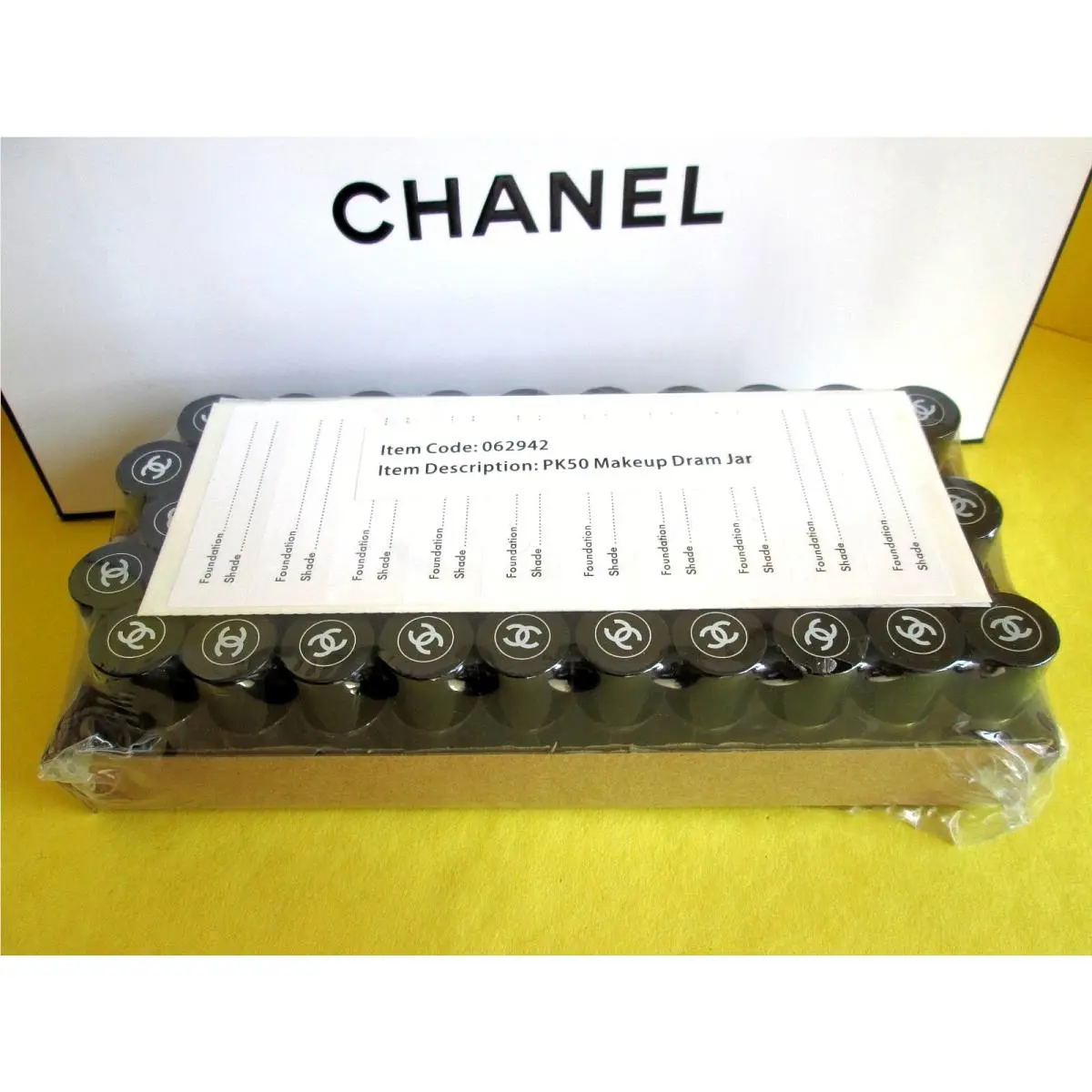 Set OF 50 Chanel Empty Glass Travel Size Skin Care Makeup Sample Bottles